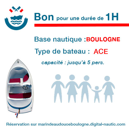 Bon cadeau pour un bateau type ACE pour une durée de 1H à Boulogne